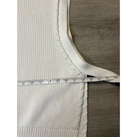 3.1 Phillip Lim Lace Up Cotton Ribbed Knit Vest M Minimalist Quiet Luxury Casual - Picture 13 of 15